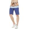 imageMens Spandex Hawaiian Beach Board Shorts with Zipped Pocket in Classic Hibiscus PrintHonu Turtles in Orange and Navy