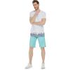 imageMens Spandex Hawaiian Beach Board Shorts with Zipped Pocket in Classic Hibiscus PrintHonu Turtles in Turquoise