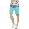 imageMens Spandex Hawaiian Beach Board Shorts with Zipped Pocket in Classic Hibiscus PrintHonu Turtles in Turquoise