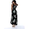 imageWomens Hawaiian Maxi Tank Elastic Luau Dress Pineapple GardenPineapple Garden Black