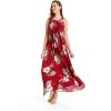 imageWomens Hawaiian Maxi Tank Elastic Luau Dress Pineapple GardenPineapple Garden Burgundy