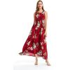 imageWomens Hawaiian Maxi Tank Elastic Luau Dress Pineapple GardenPineapple Garden Burgundy