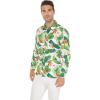 imageHawaii Hangover Mens Hawaiian Long Sleeve Shirt Aloha Shirt Flamingo in Love WhiteBird of Paradise