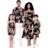 imageMatchable Family Hawaiian Luau Men Women Girl Boy Clothes in Black RafelsiaWomen Short Tank