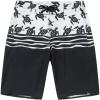 imageMens Spandex Hawaiian Beach Board Shorts with Zipped Pocket in Classic Hibiscus PrintHonu Turtles in Black
