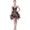 imageWomens Hawaiian Gypsy Fairy Uneven Bottom Luau Dress in Rafelsia Black