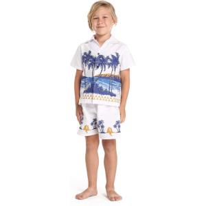 imageHawaii Hangover Boy Aloha Luau Shirt Cabana Set in DiamoneHead Palms Beach in NavyDiamonehead Palms Beach in White