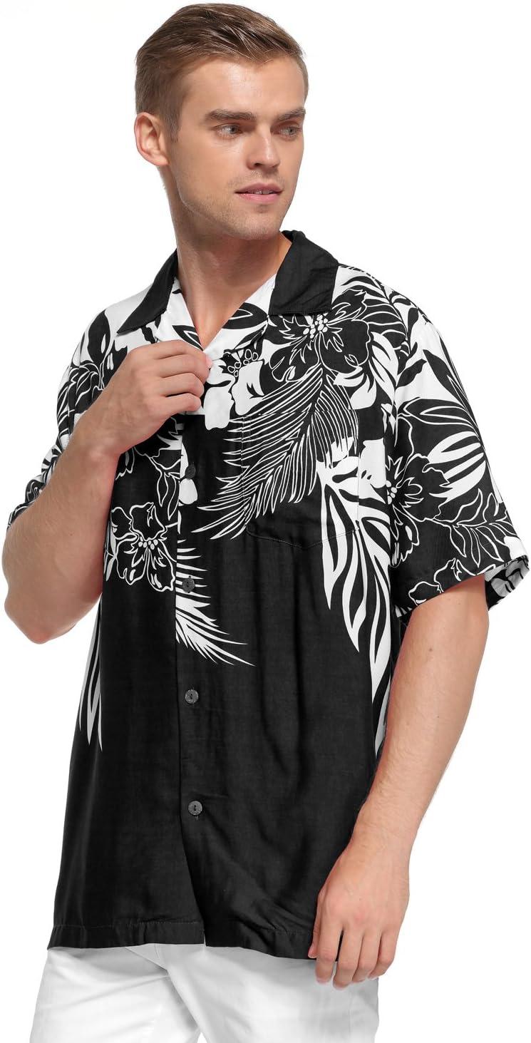 imageHawaii Hangover Mens Hawaiian Shirt Aloha Shirt Floral Edge in Assorted ColorsBlack