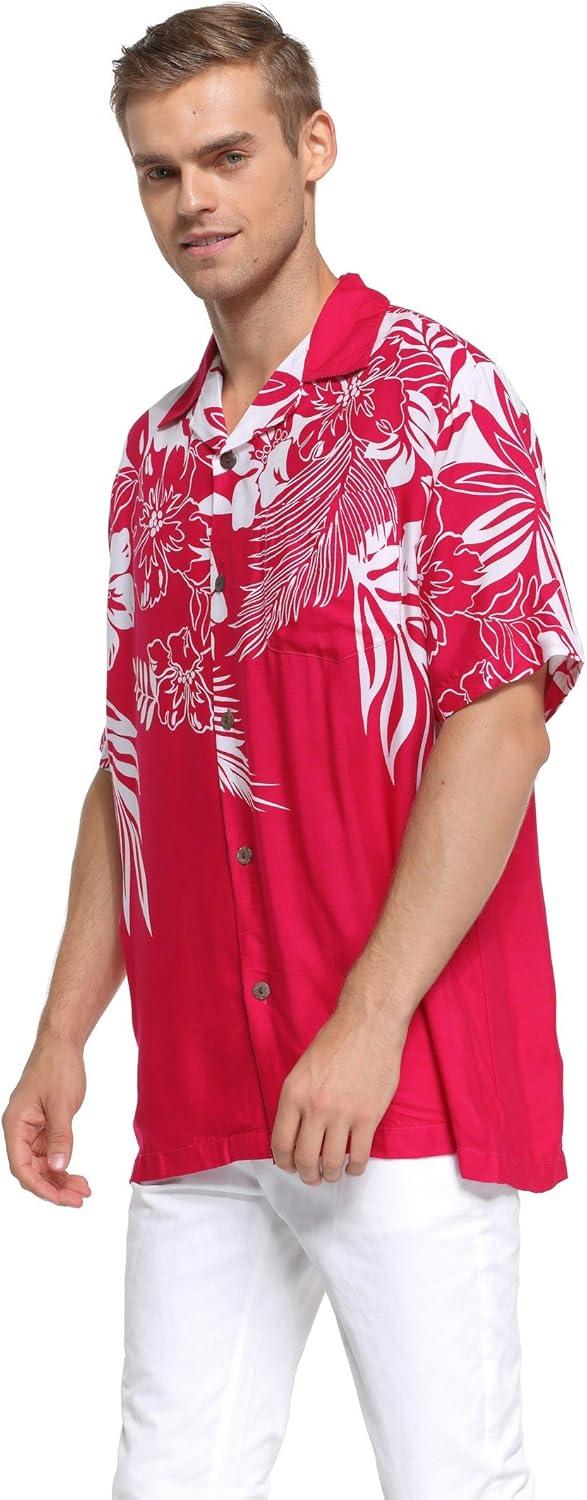 imageHawaii Hangover Mens Hawaiian Shirt Aloha Shirt Floral Edge in Assorted ColorsBlack