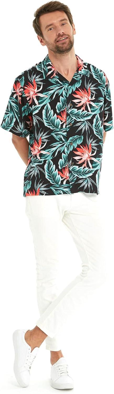 imageHawaii Hangover Mens Hawaiian Shirt Aloha Shirt Floral Edge in Assorted ColorsBlooming Lily