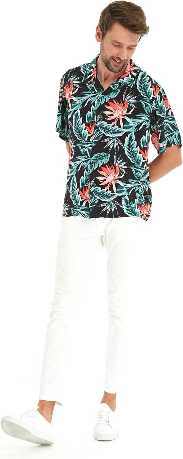 imageHawaii Hangover Mens Hawaiian Shirt Aloha Shirt Floral Edge in Assorted ColorsBlooming Lily