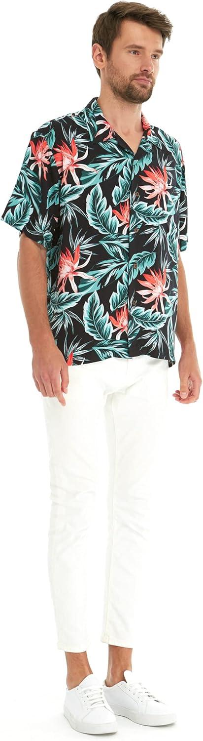 imageHawaii Hangover Mens Hawaiian Shirt Aloha Shirt Floral Edge in Assorted ColorsBlooming Lily