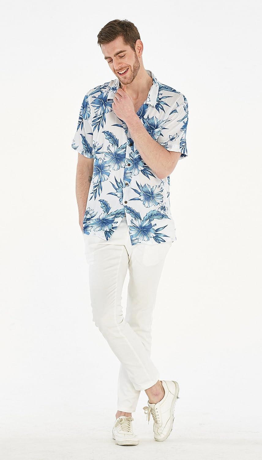 imageHawaii Hangover Mens Hawaiian Shirt Aloha Shirt Floral Edge in Assorted ColorsDay Dream Bloom