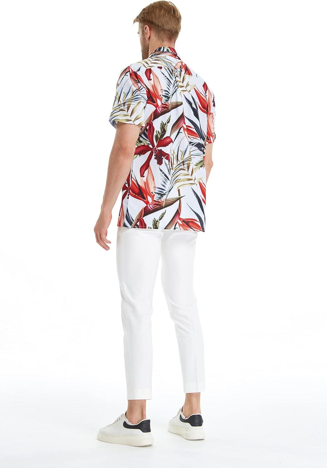 imageHawaii Hangover Mens Hawaiian Shirt Aloha Shirt Floral Edge in Assorted ColorsGarden at Dawn