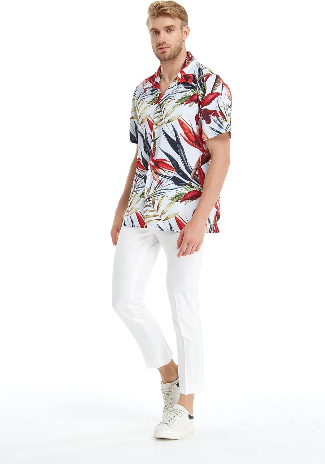 imageHawaii Hangover Mens Hawaiian Shirt Aloha Shirt Floral Edge in Assorted ColorsGarden at Dawn