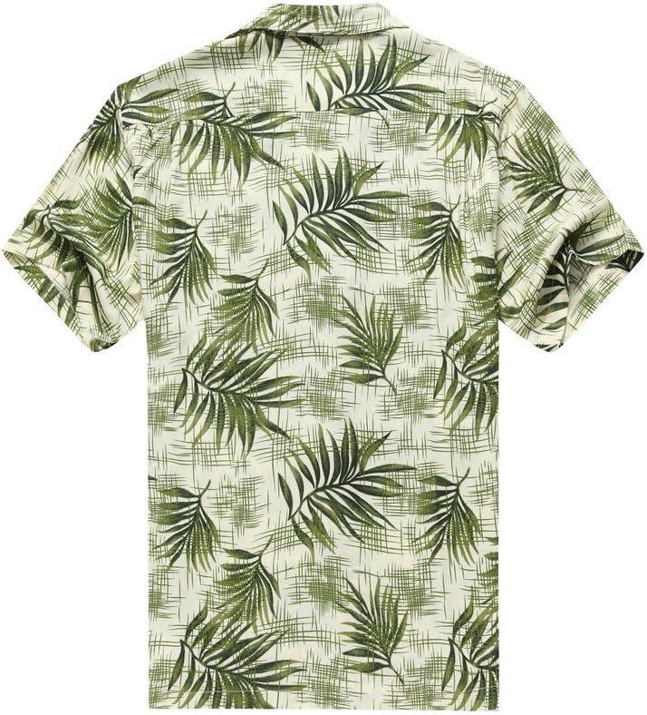 imageHawaii Hangover Mens Hawaiian Shirt Aloha Shirt Floral Edge in Assorted ColorsLeaves in White Green