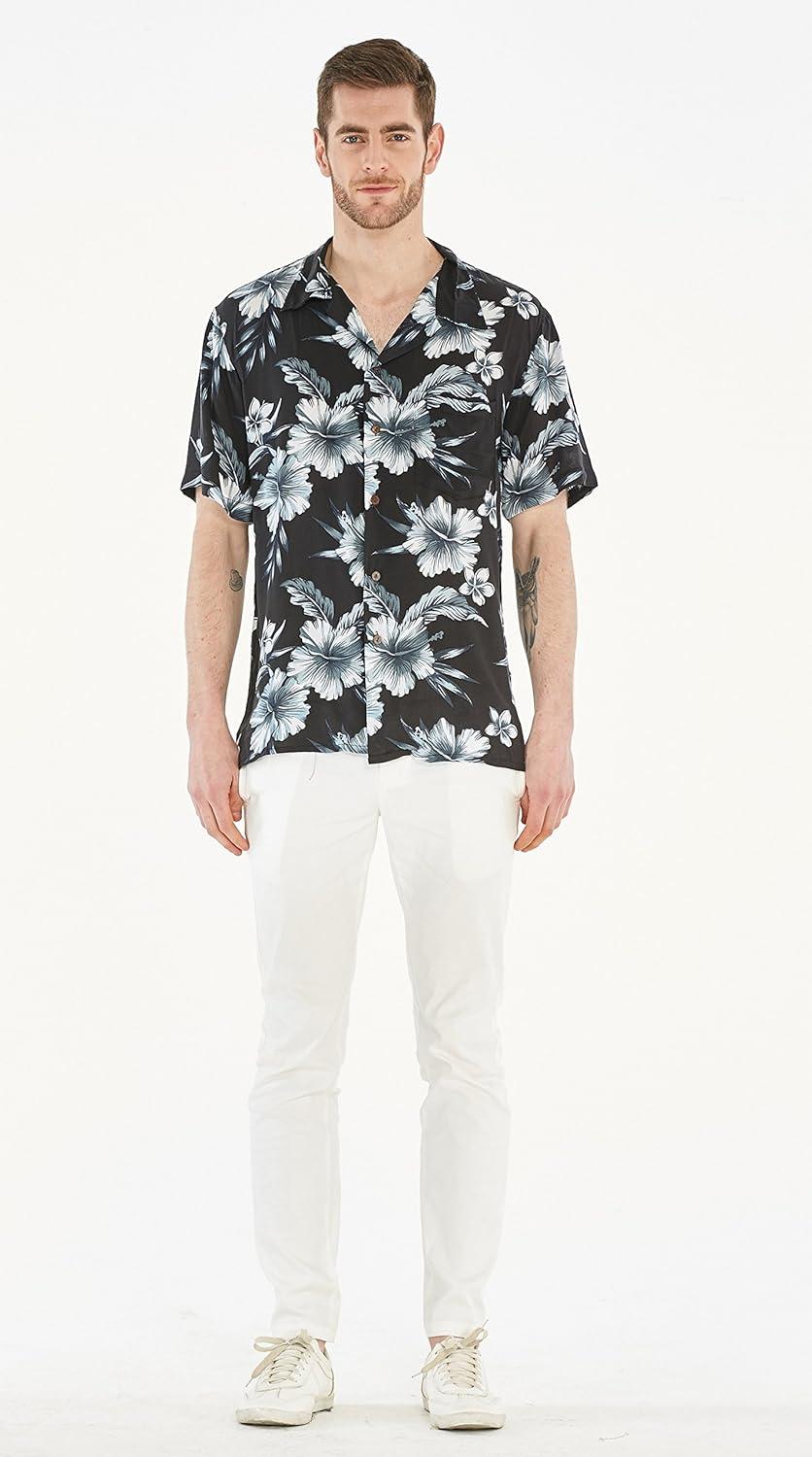 imageHawaii Hangover Mens Hawaiian Shirt Aloha Shirt Floral Edge in Assorted ColorsMidnight Bloom