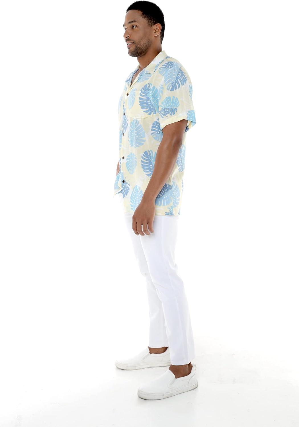 imageHawaii Hangover Mens Hawaiian Shirt Aloha Shirt Floral Edge in Assorted ColorsPacific Palm Cream
