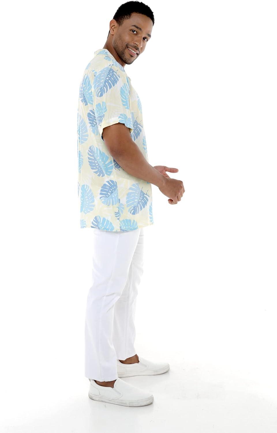 imageHawaii Hangover Mens Hawaiian Shirt Aloha Shirt Floral Edge in Assorted ColorsPacific Palm Cream