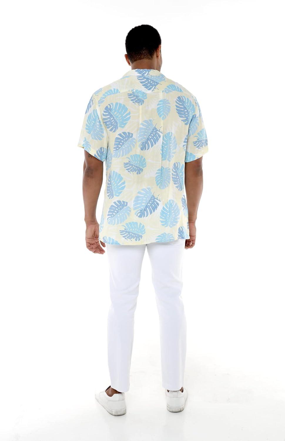 imageHawaii Hangover Mens Hawaiian Shirt Aloha Shirt Floral Edge in Assorted ColorsPacific Palm Cream