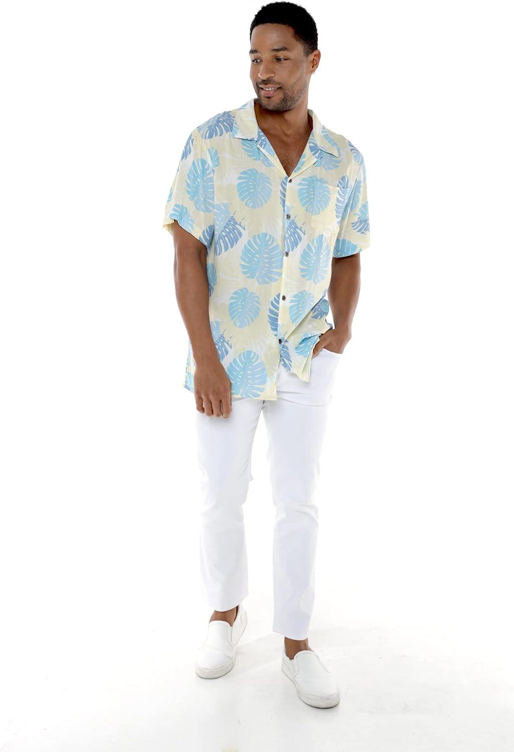 imageHawaii Hangover Mens Hawaiian Shirt Aloha Shirt Floral Edge in Assorted ColorsPacific Palm Cream