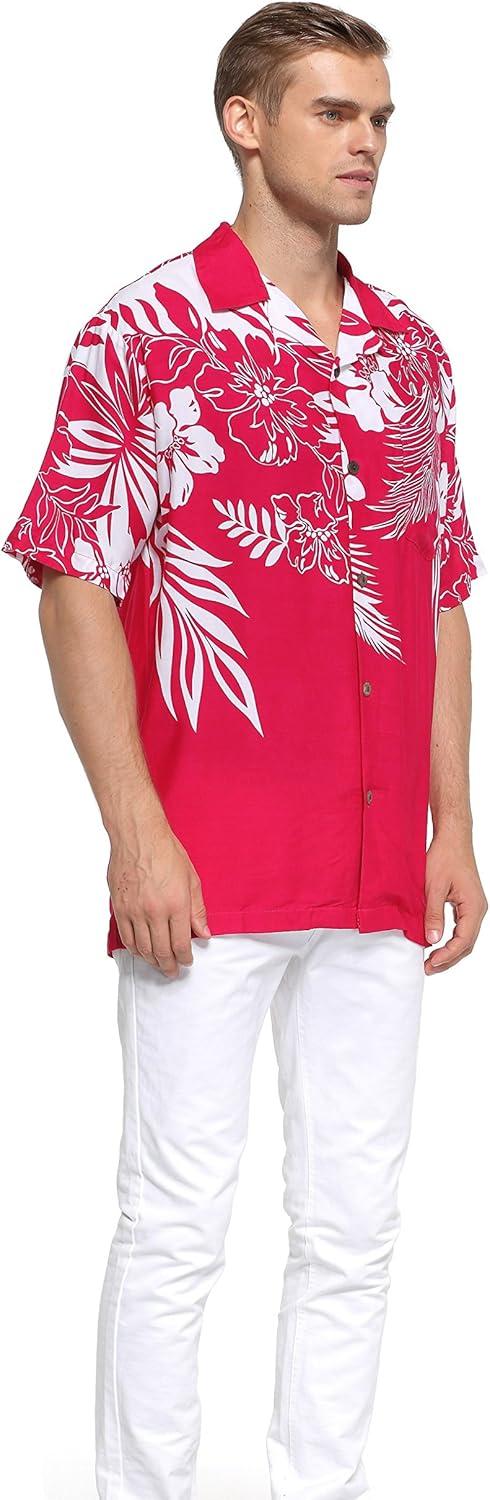 imageHawaii Hangover Mens Hawaiian Shirt Aloha Shirt Floral Edge in Assorted ColorsPink