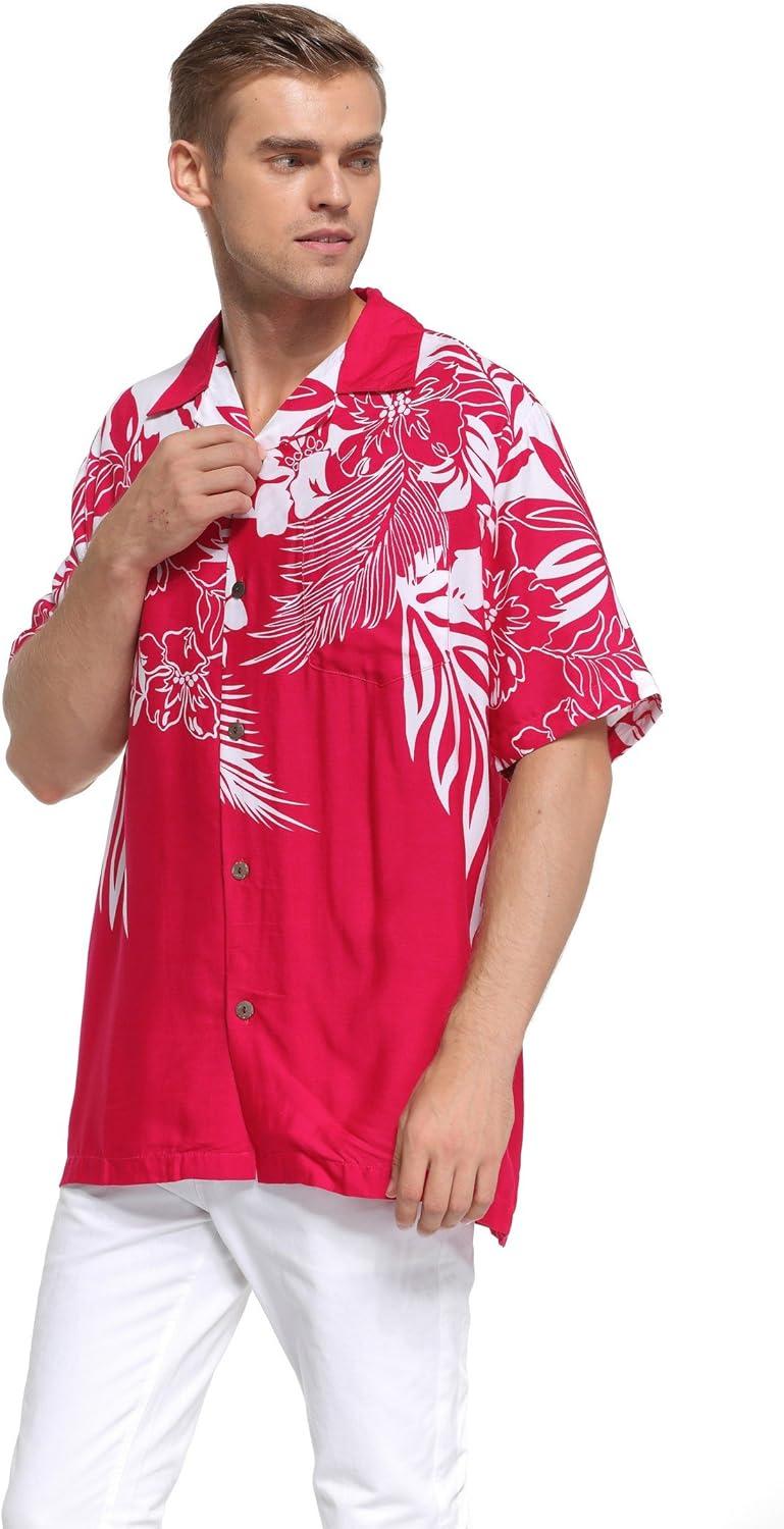 imageHawaii Hangover Mens Hawaiian Shirt Aloha Shirt Floral Edge in Assorted ColorsPink