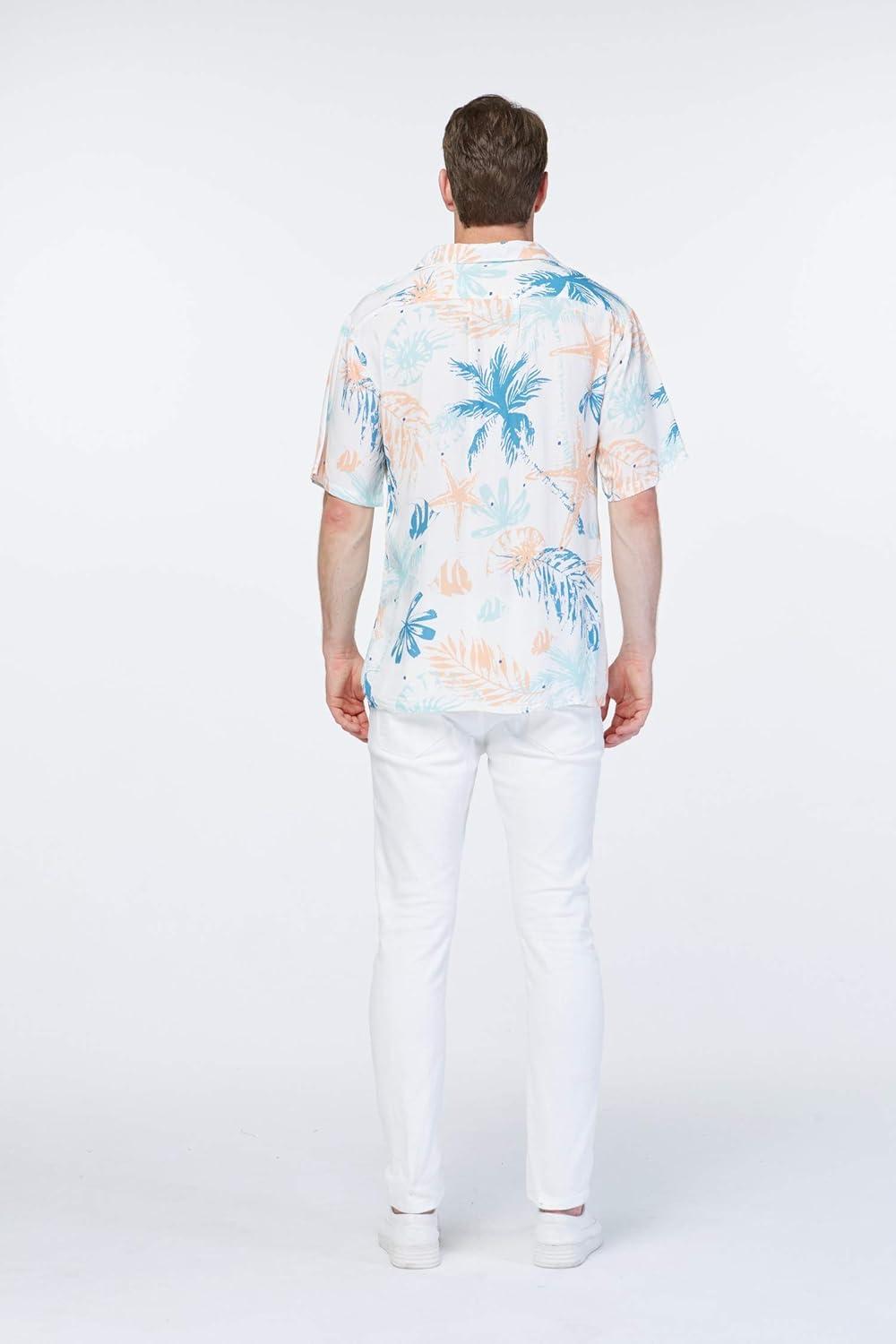 imageHawaii Hangover Mens Hawaiian Shirt Aloha Shirt Floral Edge in Assorted ColorsSandy Beach Cream