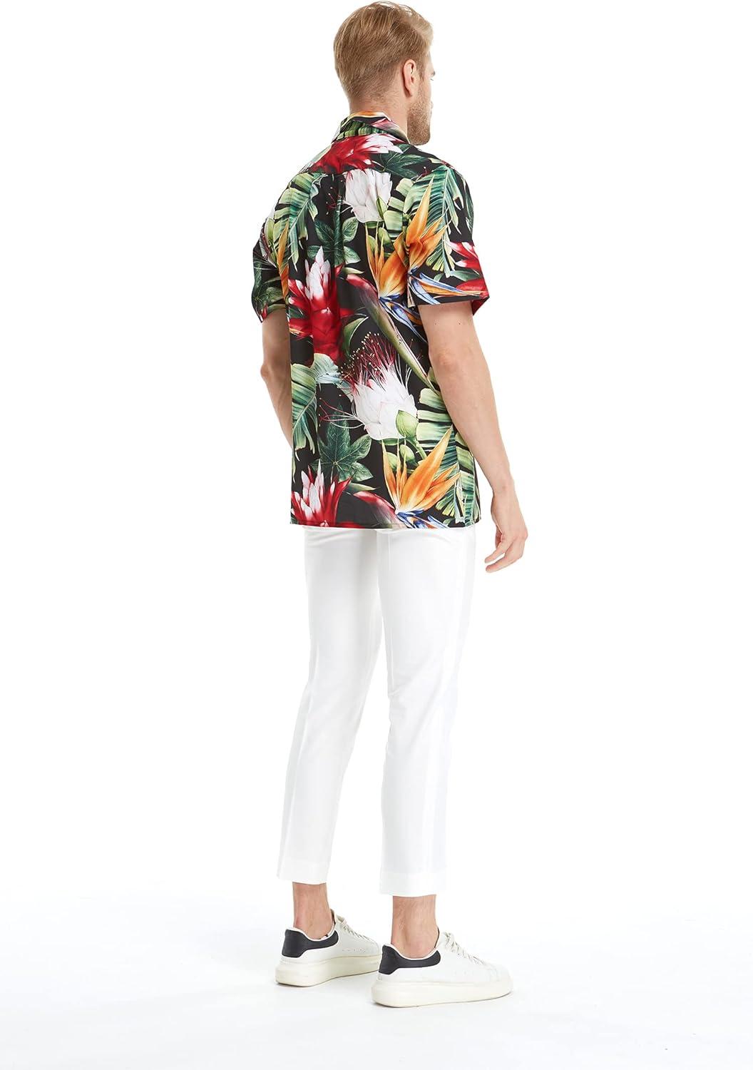 imageHawaii Hangover Mens Hawaiian Shirt Aloha Shirt Floral Edge in Assorted ColorsTropical Twilight