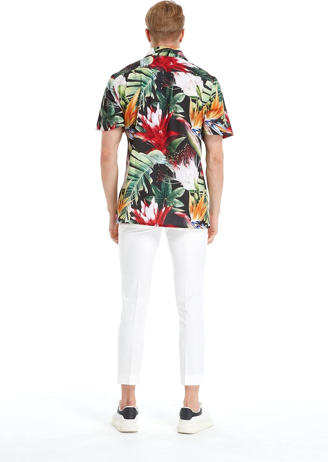 imageHawaii Hangover Mens Hawaiian Shirt Aloha Shirt Floral Edge in Assorted ColorsTropical Twilight