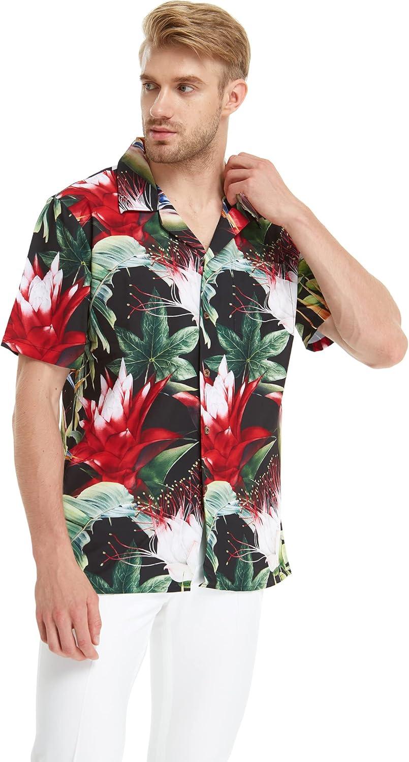 imageHawaii Hangover Mens Hawaiian Shirt Aloha Shirt Floral Edge in Assorted ColorsTropical Twilight