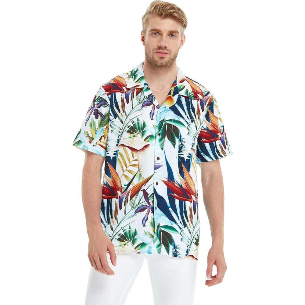 imageHawaii Hangover Mens Hawaiian Shirt Aloha Shirt Floral Edge in Assorted ColorsLost in Paradise