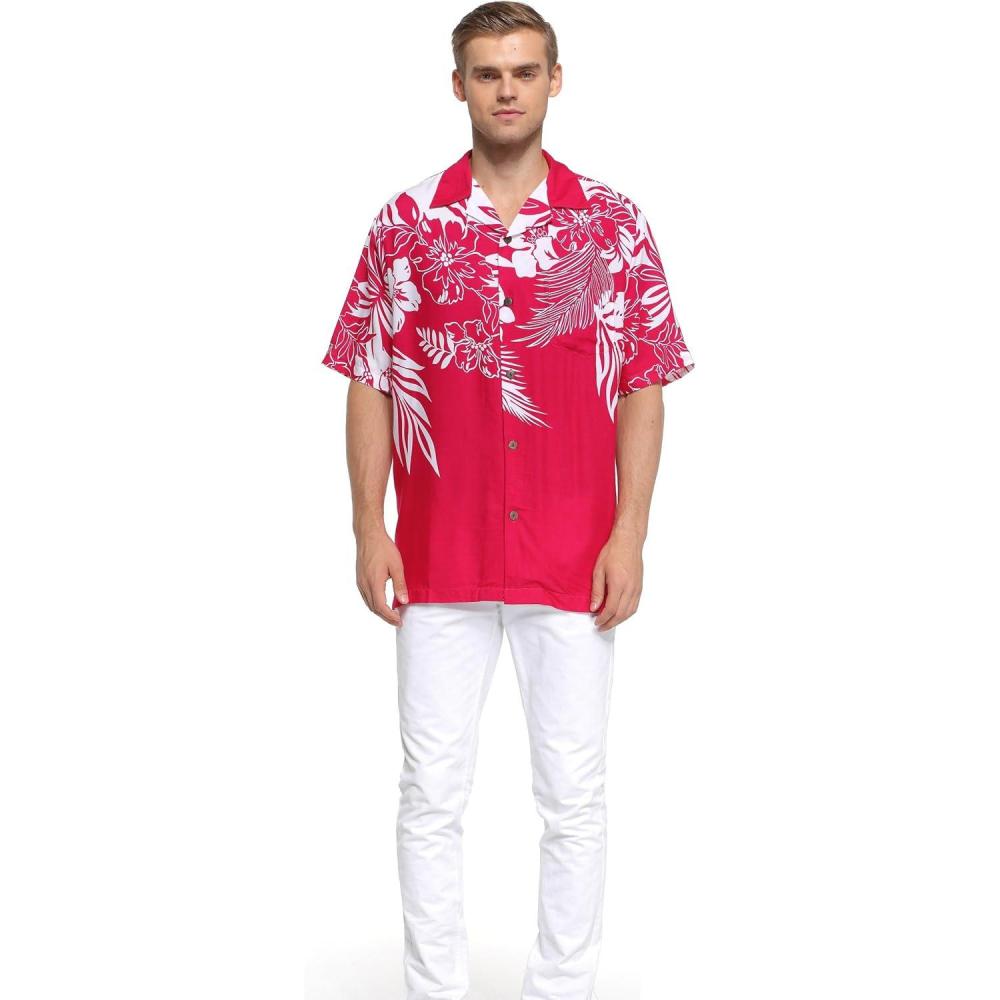 imageHawaii Hangover Mens Hawaiian Shirt Aloha Shirt Floral Edge in Assorted ColorsPink