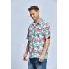 imageHawaii Hangover Mens Hawaiian Shirt Aloha Shirt Floral Edge in Assorted ColorsFlamingo in Love White