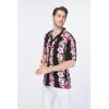 imageHawaii Hangover Mens Hawaiian Shirt Aloha Shirt Floral Edge in Assorted ColorsPink Black Hibiscus Vine