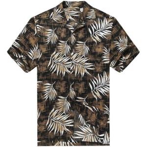 imageHawaii Hangover Mens Hawaiian Shirt Aloha Shirt Floral Edge in Assorted ColorsLeaves in Black