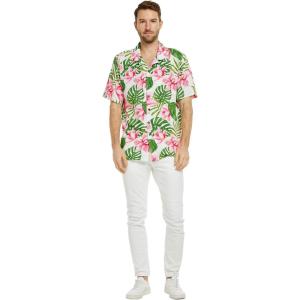 imageHawaii Hangover Mens Hawaiian Shirt Aloha Shirt Floral Edge in Assorted ColorsLotus and Orchid