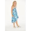 imageGirl Hawaiian Halter Dress in Simply Blue PalmsSimply Blue Palms