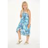imageGirl Hawaiian Halter Dress in Simply Blue PalmsSimply Blue Palms