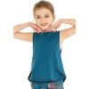 imageGirls Hawaiian Athletic Sportswear Leggings with Pockets in Solid ColorsBlue Green