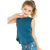 imageGirls Hawaiian Athletic Sportswear Leggings with Pockets in Solid ColorsBlue Green