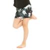 imageGirls Hawaiian Athletic Sportswear Skorts with Builtin Tights in Floral PatternsWispy Cereus Black