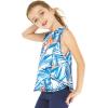 imageGirls Hawaiian Athletic Sportswear Tank Top in Floral PatternsFirebird Blue White