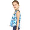imageGirls Hawaiian Athletic Sportswear Tank Top in Floral PatternsFirebird Blue White