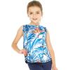 imageGirls Hawaiian Athletic Sportswear Tank Top in Floral PatternsFirebird Blue White