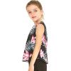 imageGirls Hawaiian Athletic Sportswear Tank Top in Floral PatternsLotus and Orchid Black