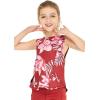 imageGirls Hawaiian Athletic Sportswear Tank Top in Floral PatternsLotus and Orchid Red