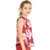 imageGirls Hawaiian Athletic Sportswear Tank Top in Floral PatternsLotus and Orchid Red