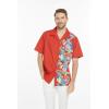 imageHawaii Hangover Mens Hawaiian Aloha Premium Cotton Shirt Orchid Paradise in NavyOrchid Paradise in Red