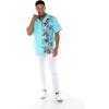 imageHawaii Hangover Mens Hawaiian Aloha Premium Cotton Shirt Orchid Paradise in NavyOrchid Paradise in Turquoise